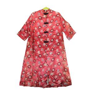 Hale‎ Hawaii Vintage Rare Cheongsam Women's Size Large L - Red - Embroidered
